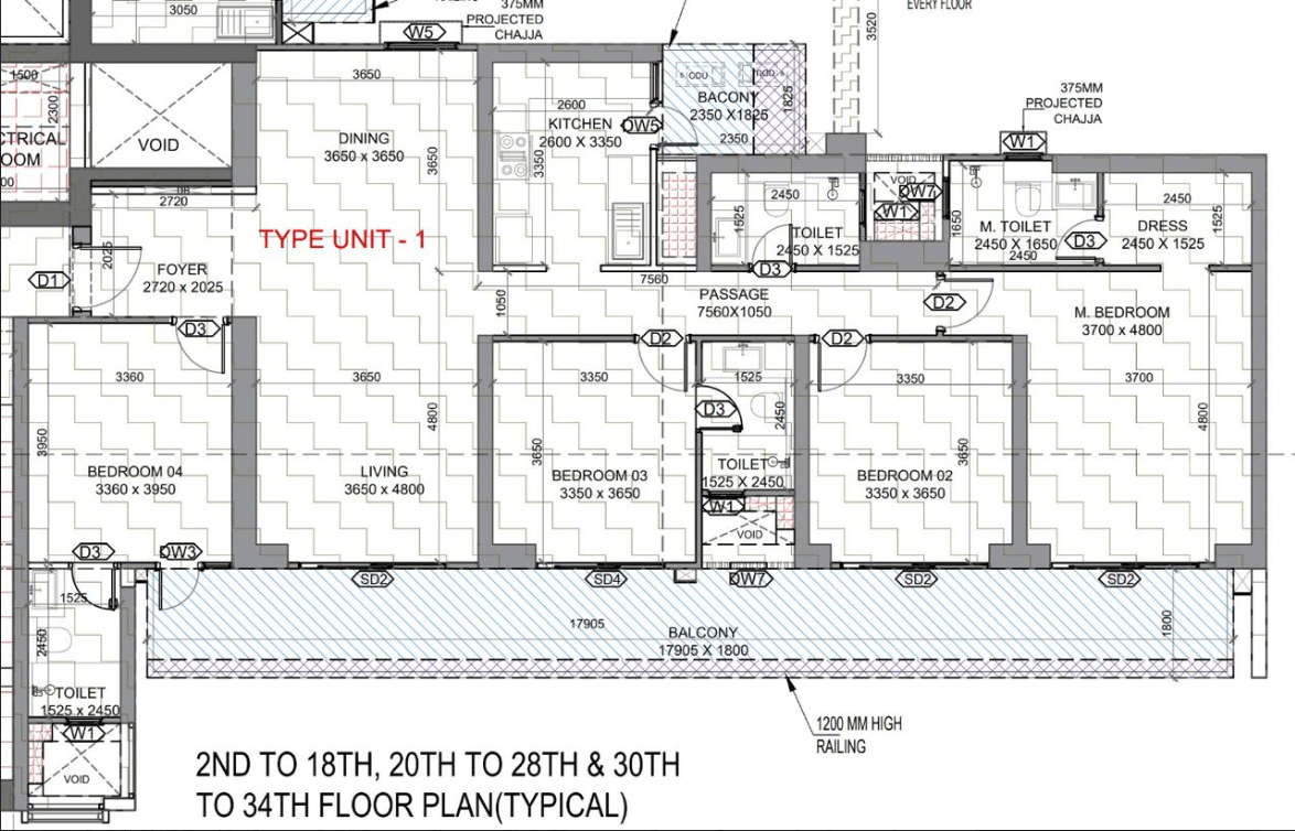 4 BHK Plan
